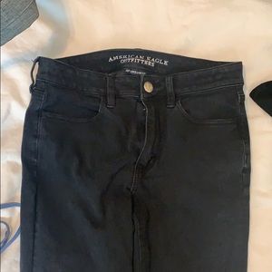 Long black skinny jeans from American Eagle